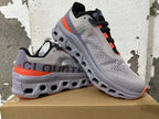 On Cloudtec Running Shoes Cement Gray and Orange