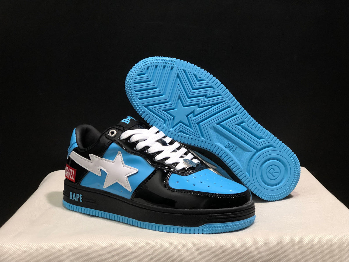 BAPE STA Low-Top Sneakers Black Blue White