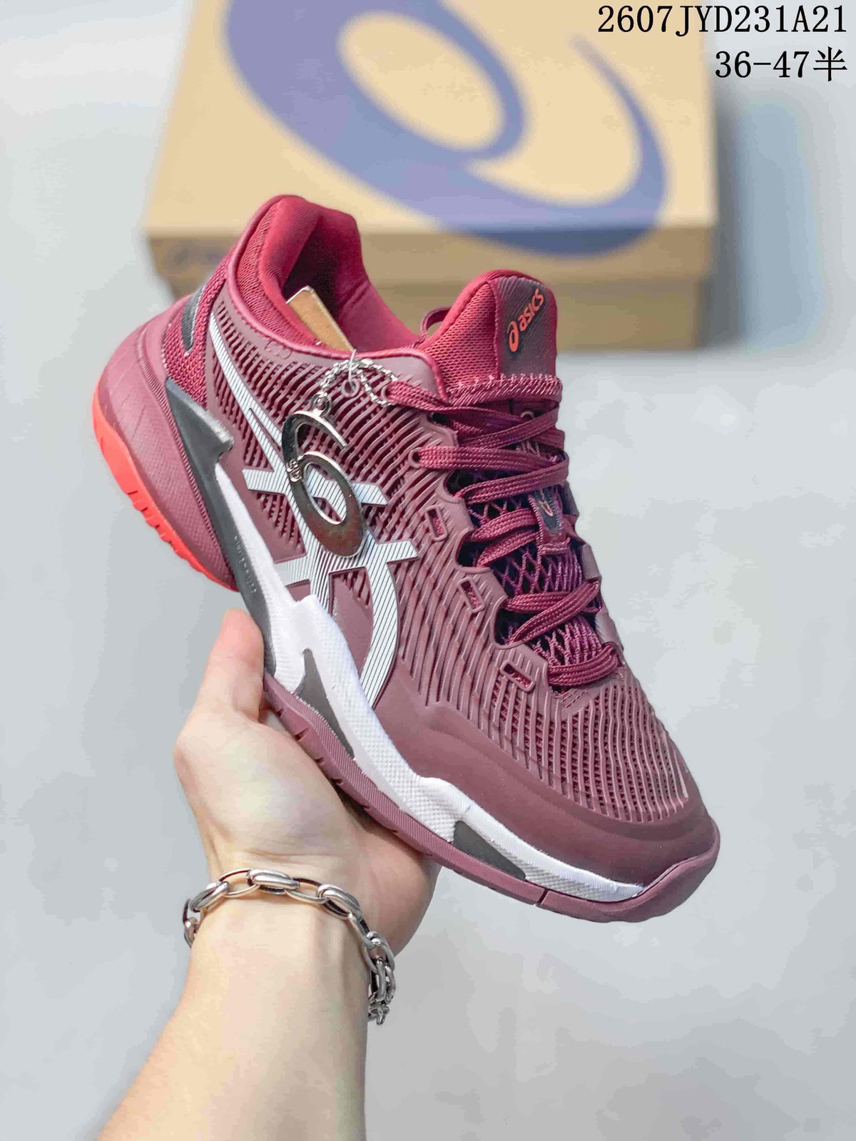 ASICS Court FF 3 Novak Low-Top Tennis Shoes Burgundy
