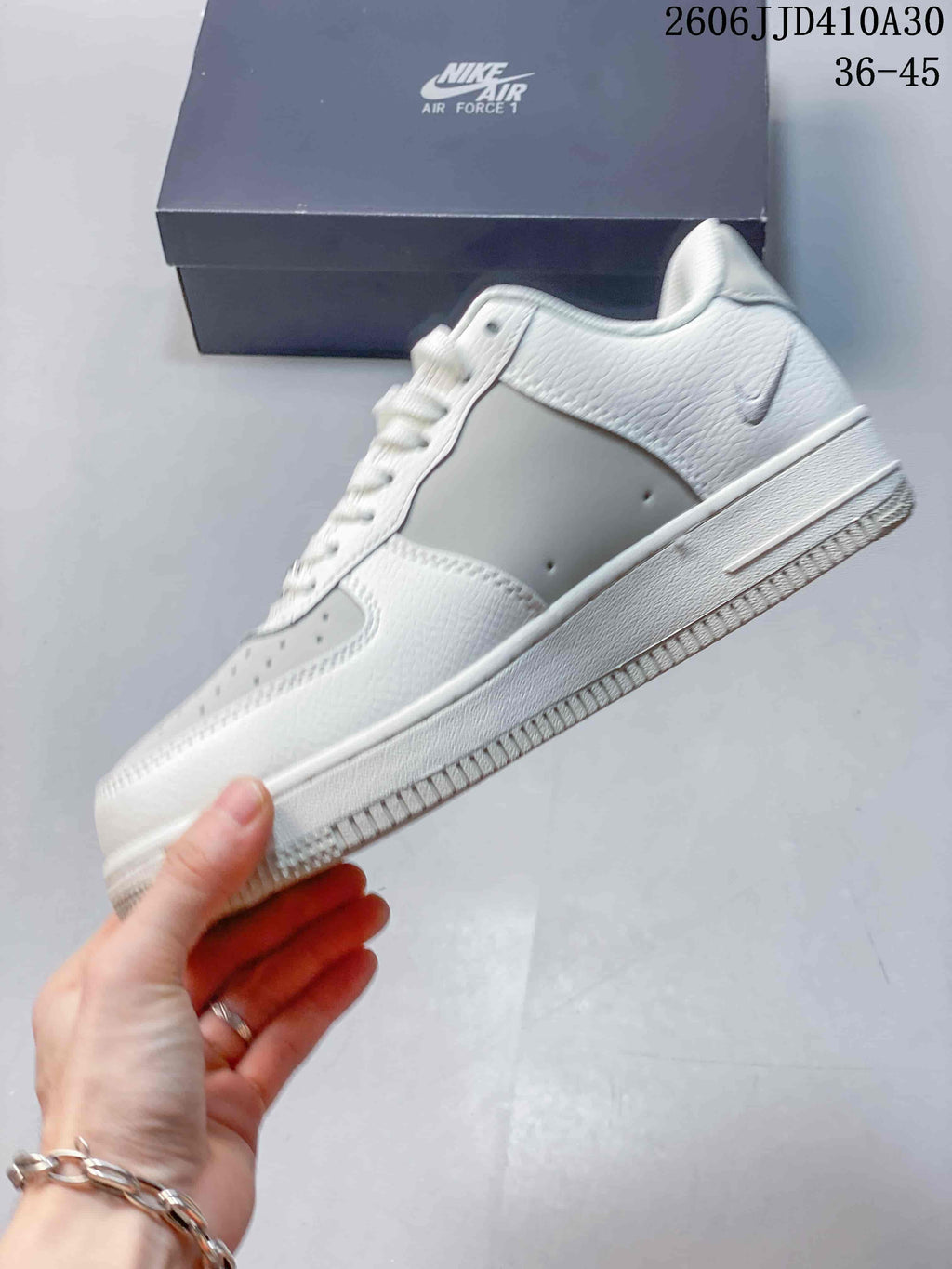 Nike Air Force 1 '07 Low Sneakers, White and Light Grey