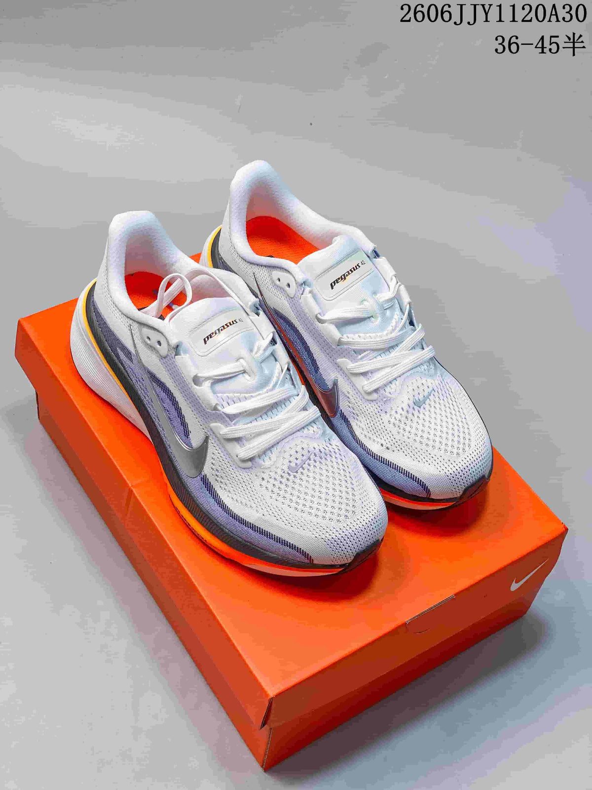 Nike Air Zoom Pegasus 42 Running Shoes, White/Silver II7210-100