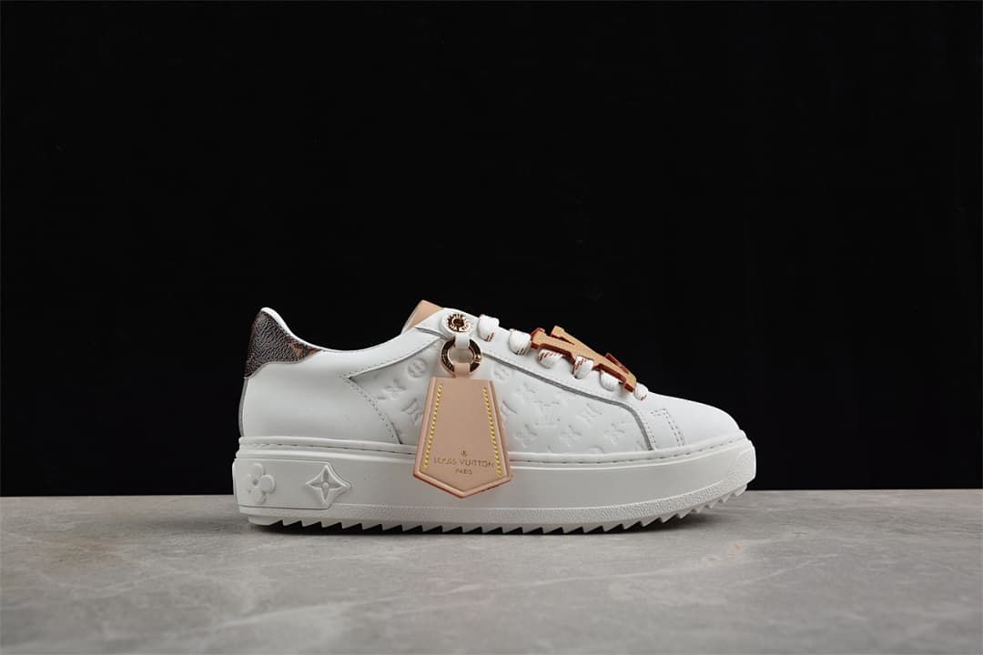 Louis Vuitton Time Out Low White Platform Sneakers