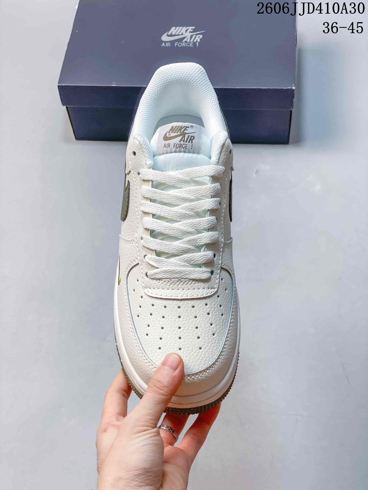 Nike Air Force 1 ’07 Low White and Sage Green Sneakers