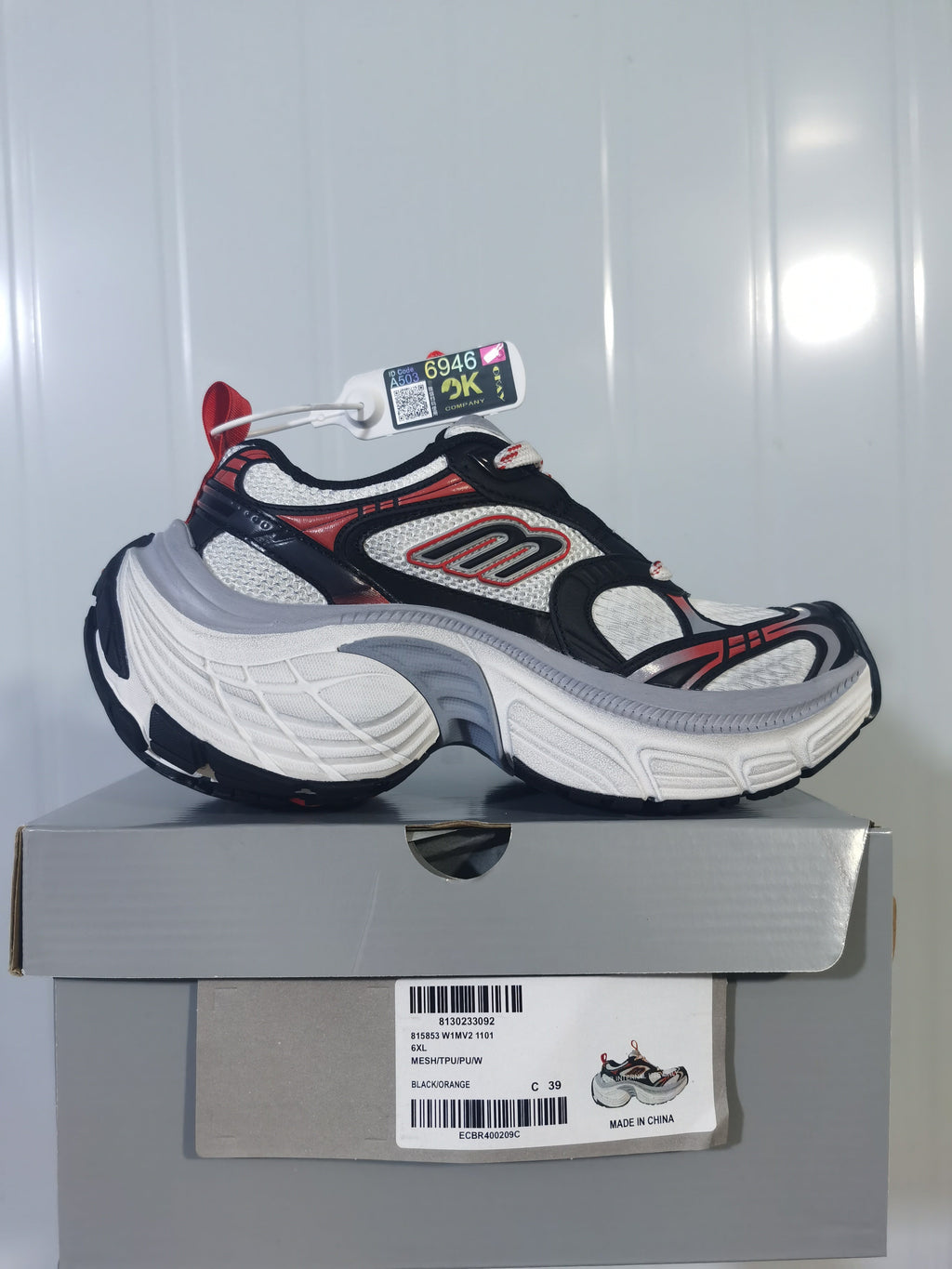 Skechers 1101 Mesh Sneakers Black Orange