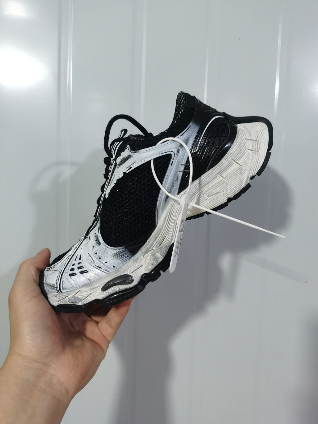 Stapler 0120 Black White Mesh Sneakers