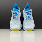 HOKA Clifton 9 Running Shoes, Pale Blue and Lime