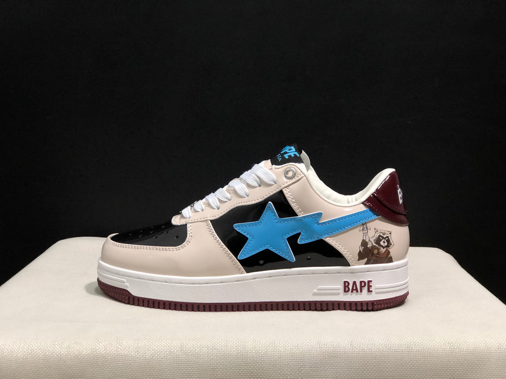 BAPE Bape Sta Low Sneakers Cream Black Blue