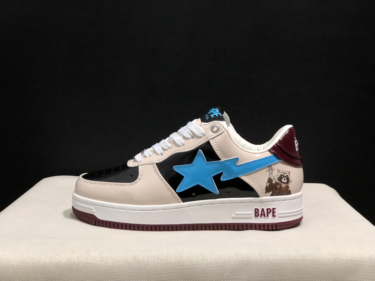 BAPE Bape Sta Low Sneakers Cream Black Blue
