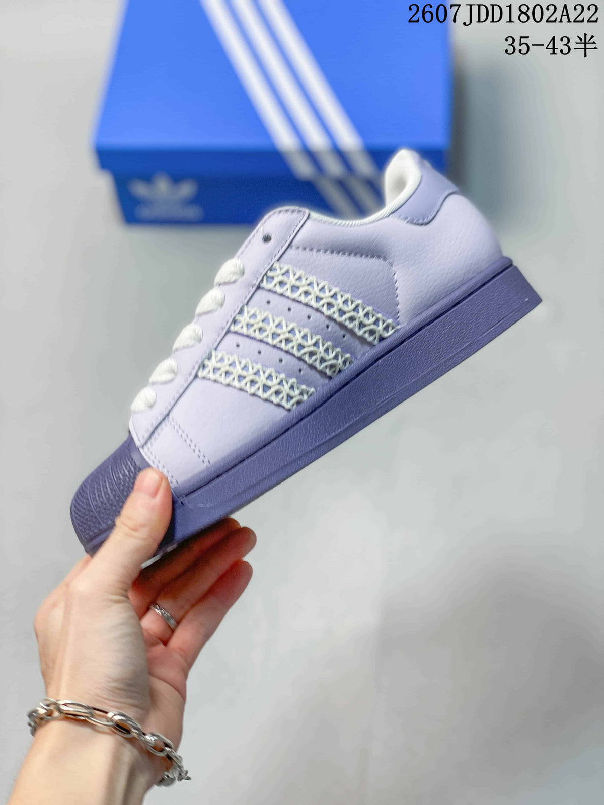 Adidas Originals Superstar Sneakers Lavender White HQ2646