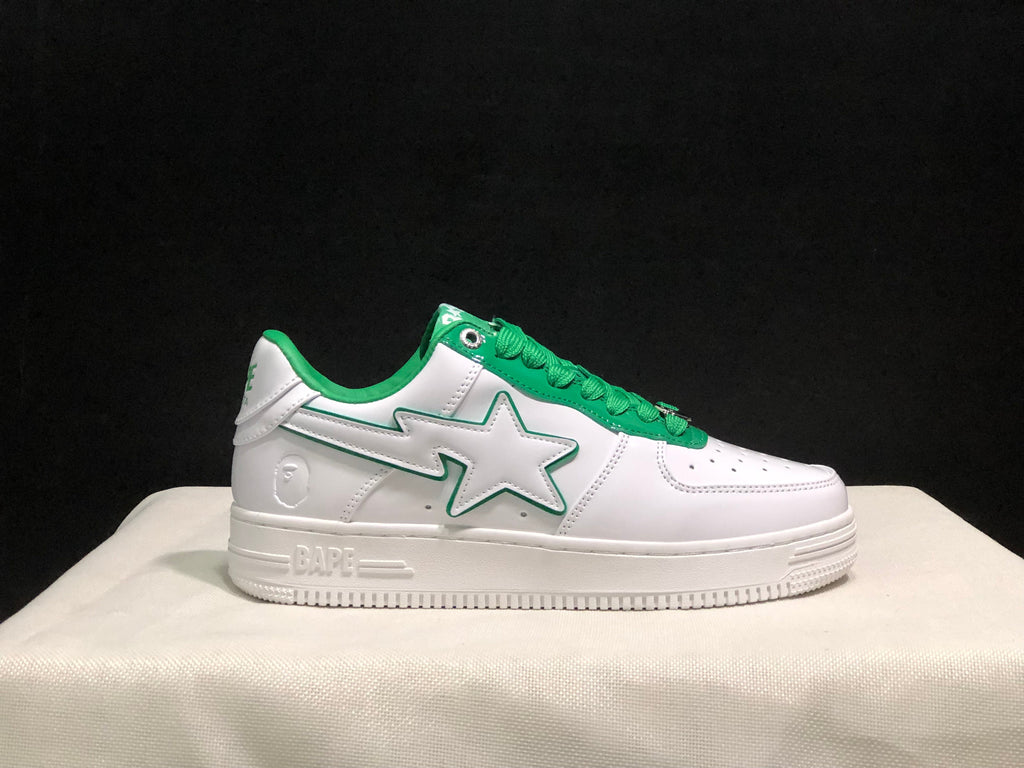 BAPE Sta Low-Top Sneakers White Green