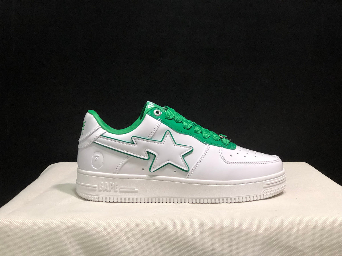 BAPE Sta Low-Top Sneakers White Green