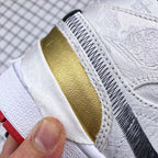 Jordan Air Jordan 1 Mid Edison Chen White Black Gold Sneakers