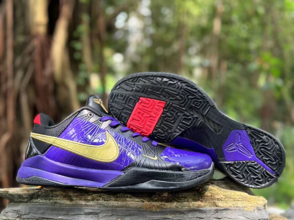 Nike Kobe 5 Basketball Shoes in Purple, Black and Gold