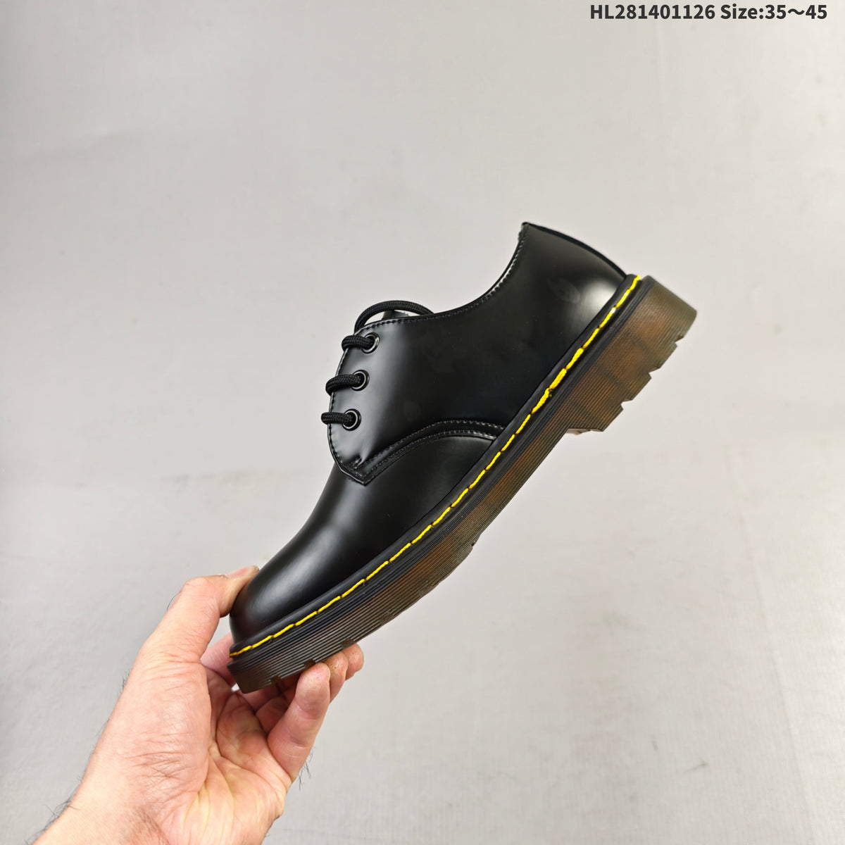 Dr. Martens 1460 Smooth Black Platform Lace-Up Shoes
