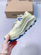 Salomon Ultra Glide 4 Trail Running Shoes, Cream and Blue