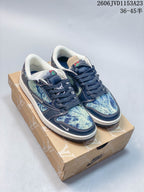 Jordan Air Jordan 1 Low Blue Pattern Sneakers