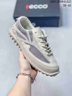 ECCO 2607JWD841A21 White and Gray Mesh Sneakers