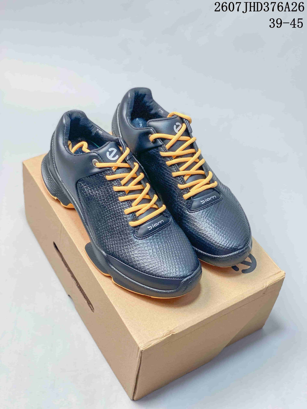 ECCO BIOM Black and Gold Casual Sneakers 2607JHD376A26
