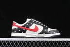 Nike SB Dunk Low Sneakers Black White Red Paisley