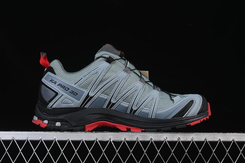 Salomon XA PRO 3D GTX Trail Running Shoes, Gray/Black/Red, 407894