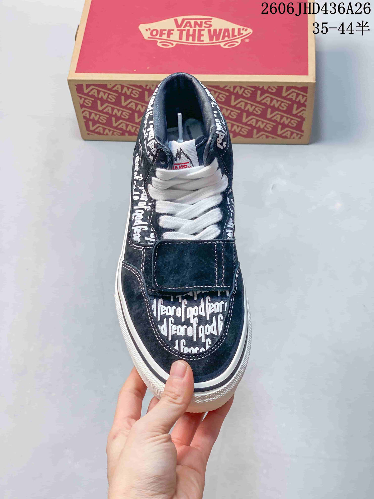 Fear of God x Vans Era 95 Reissue Sneakers, Black and White