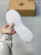 DESCENTE Cron Tempo Canvas Sneakers White and Blue