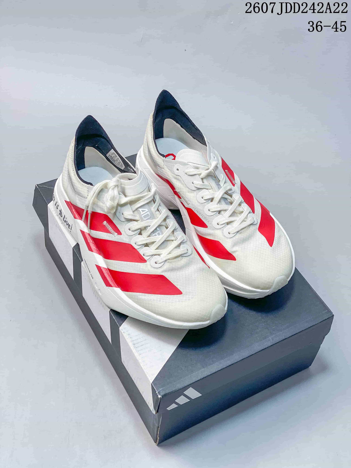Y-3 Adios Pro 4 White Red Low-Top Sneakers