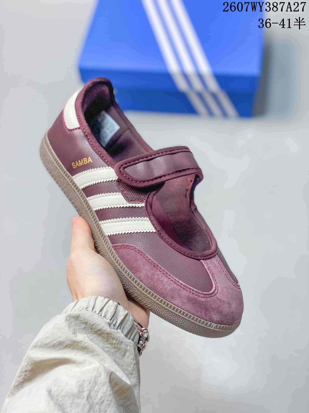 adidas Originals Samba Jane Burgundy Mary Jane Sneakers