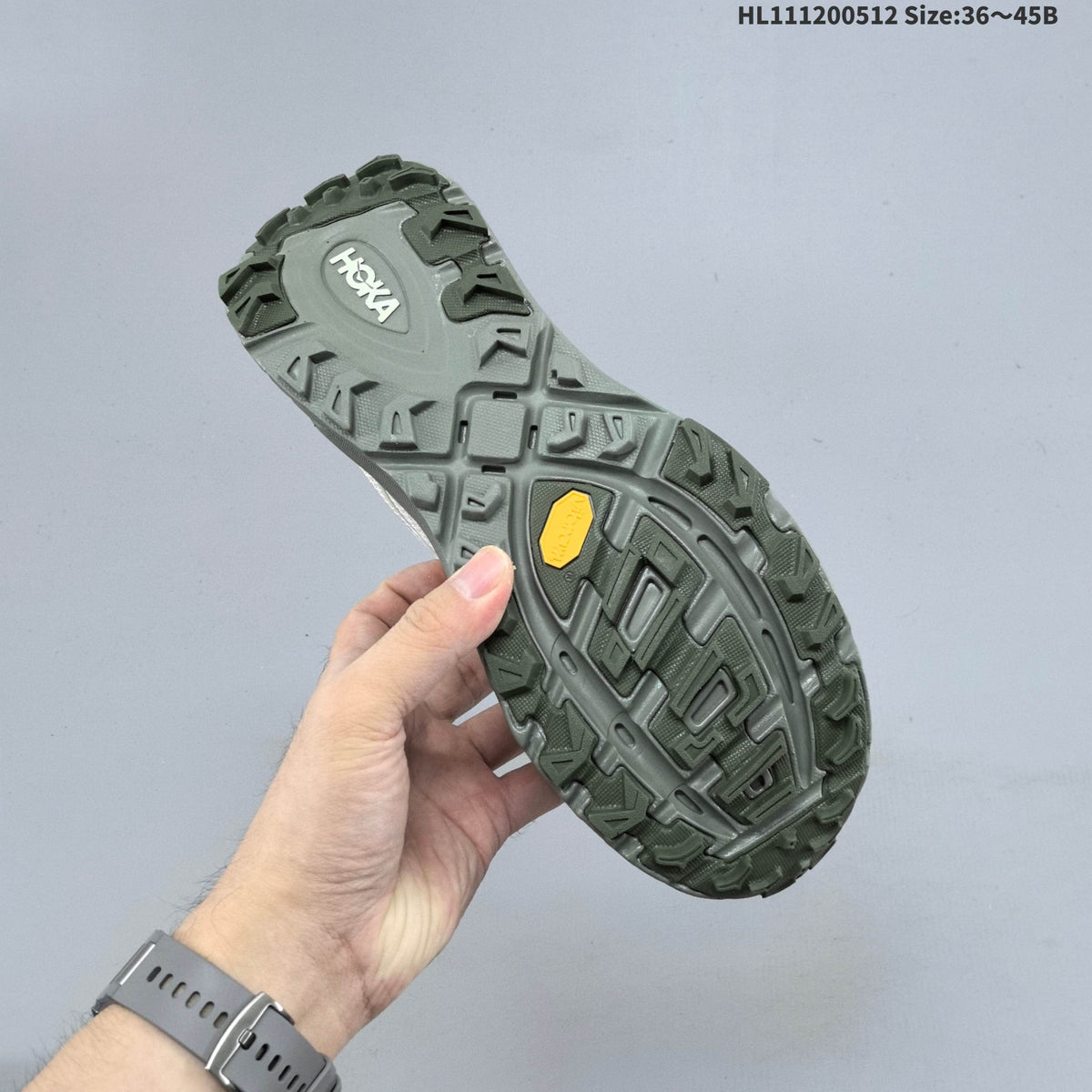 HOKA Mafate Three 2 Trail Running Shoes - Cream and Gray