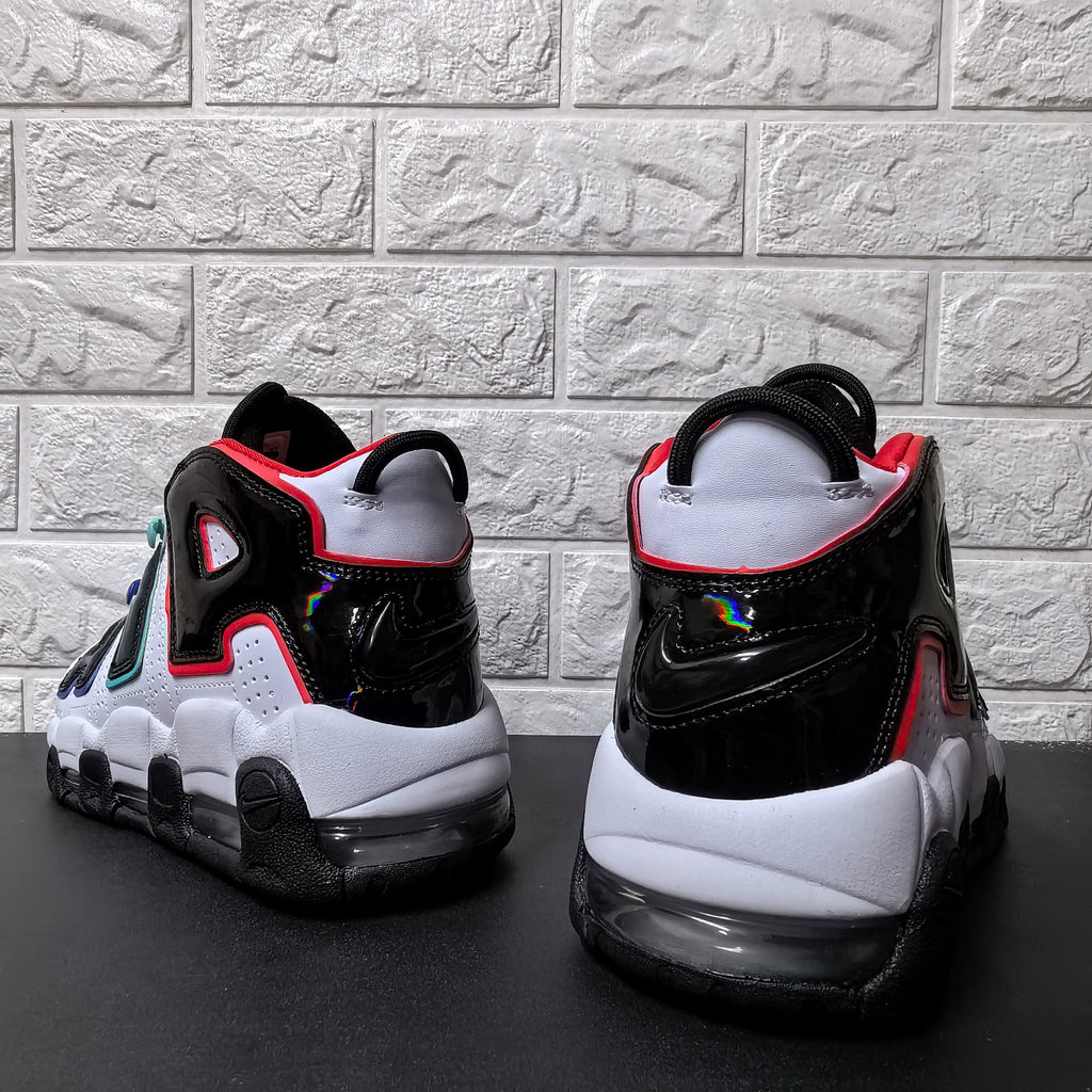 Nike Air More Uptempo Sneakers White Black Red Aqua