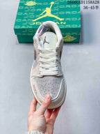 Jordan Air Jordan 1 Low Grey Brown Suede Sneakers
