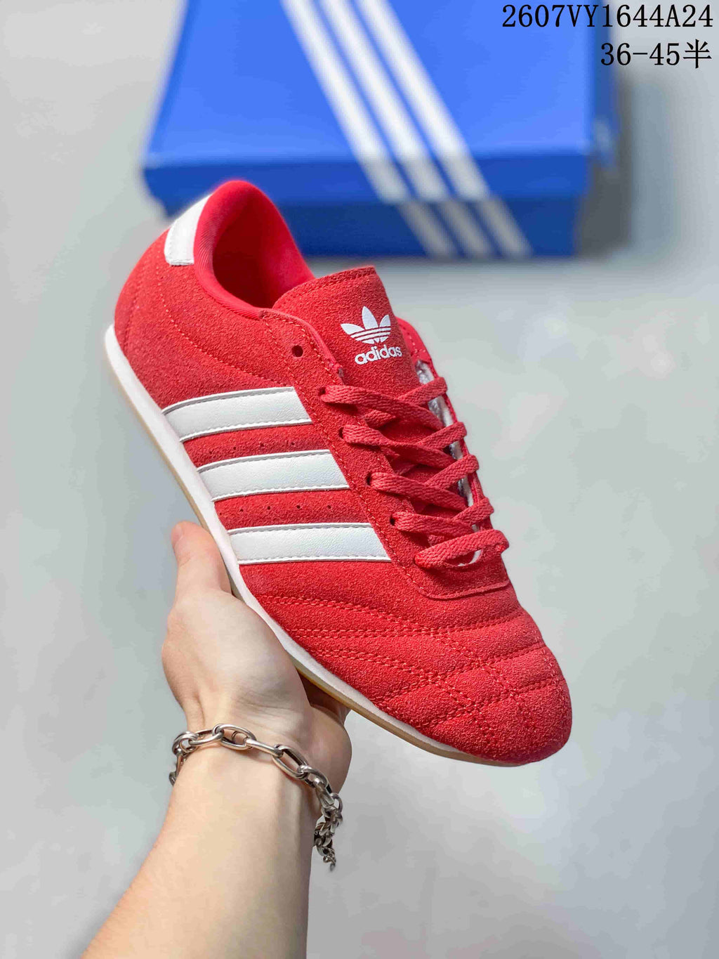 adidas Taekwondo Low-Top Sneakers Red White 2607VY1644A24