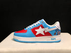 BAPE BAPE STA Low-Top Sneakers Blue Red White Marvel Style