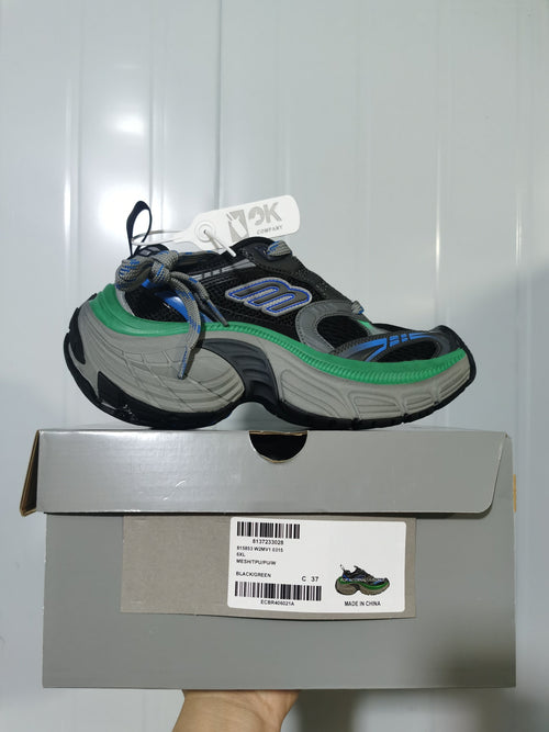 0315 Black/Green Chunky Sneakers