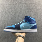 Air Jordan 1 Mid Sneakers Blue Cyan BV7446-400
