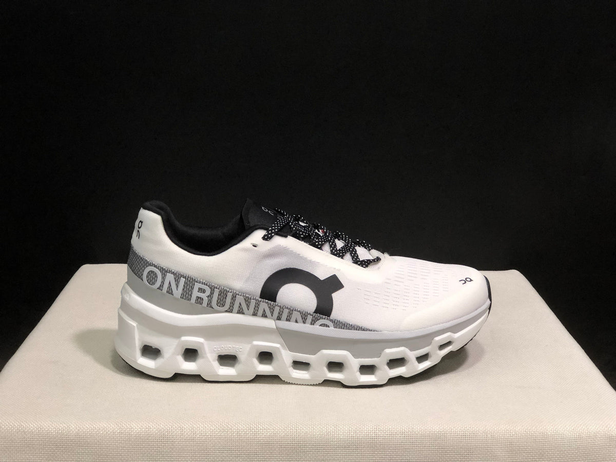 On Cloudmonster 2 White Silver Running Shoes