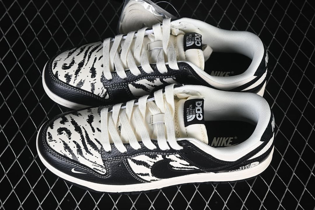 Nike SB Dunk Low Black and White Patterned Sneakers