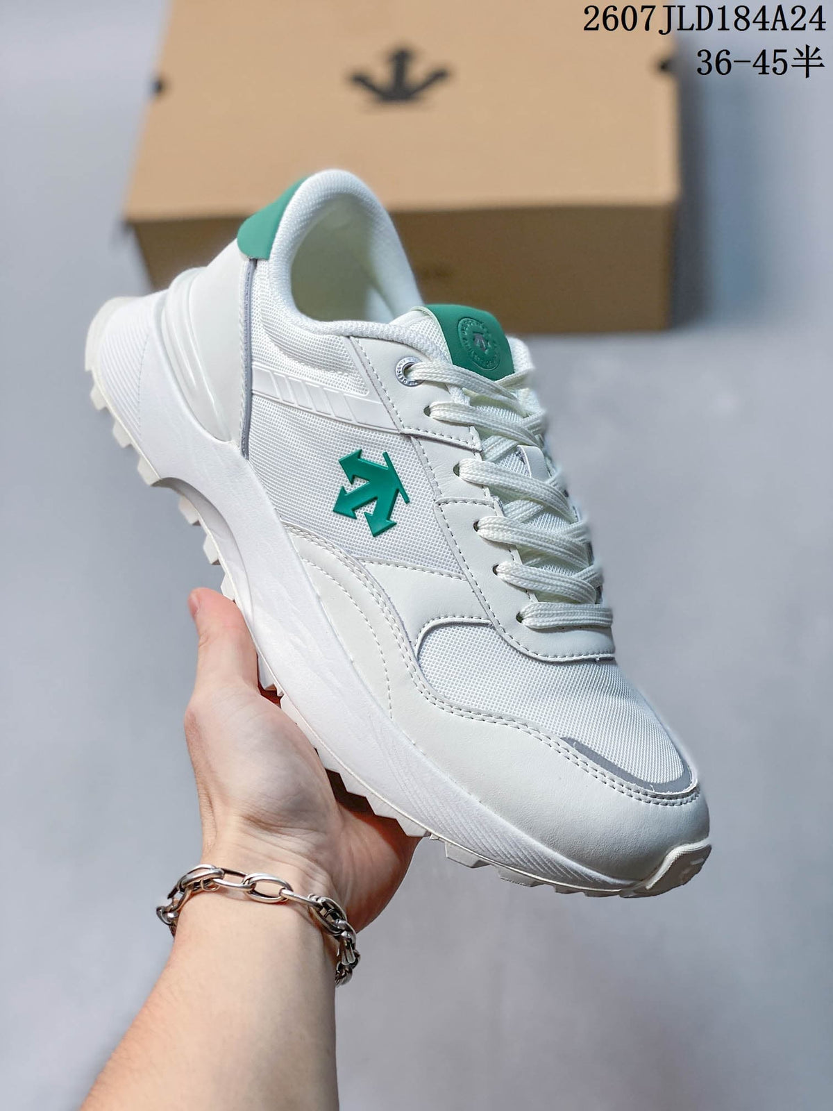 DESCENTE Chron Low-Top Sneakers White Green 712840YWT