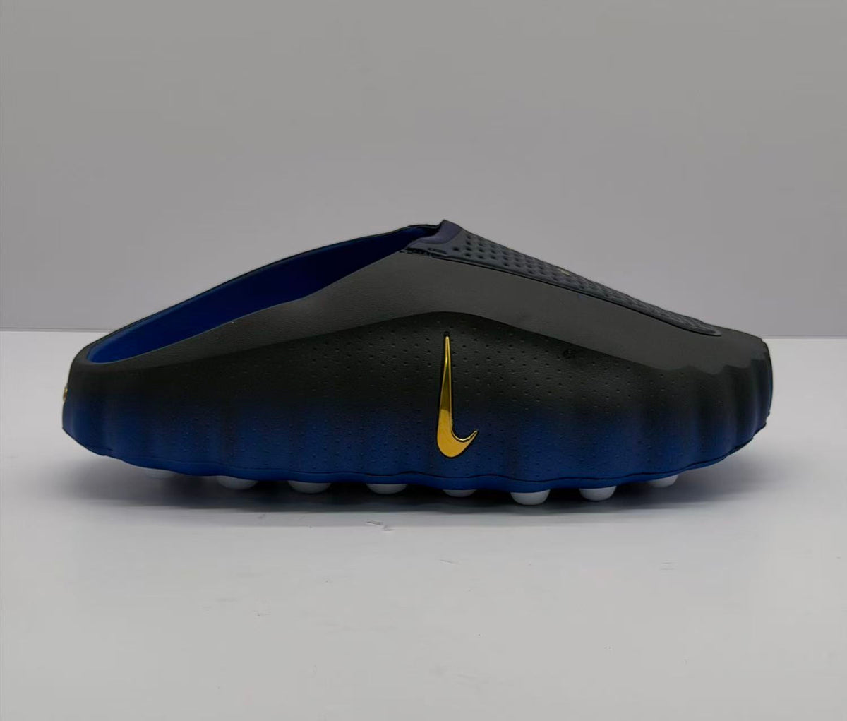 Nike Slides Black and Royal Blue