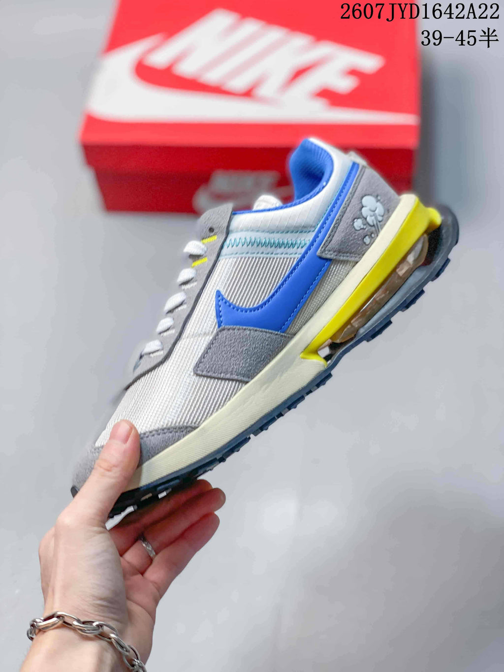 Nike Air Max Pre-Day Sneakers Grey Blue Yellow