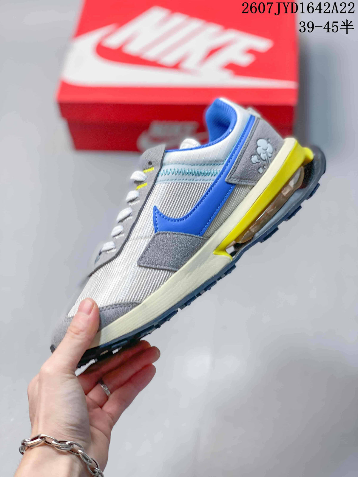 Nike Air Max Pre-Day Sneakers Grey Blue Yellow