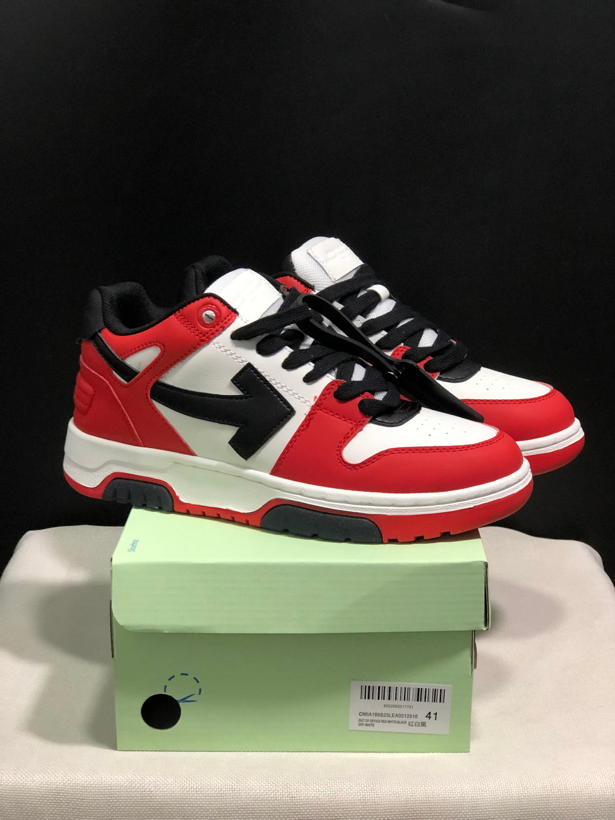 Off-White Out Of Office Low-Top Sneakers Red White Black