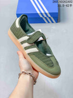 adidas Originals Samba Crochet Green Mary Jane Sneakers