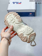 FILA Fusion Chunky Sneakers in Cream and Mauve