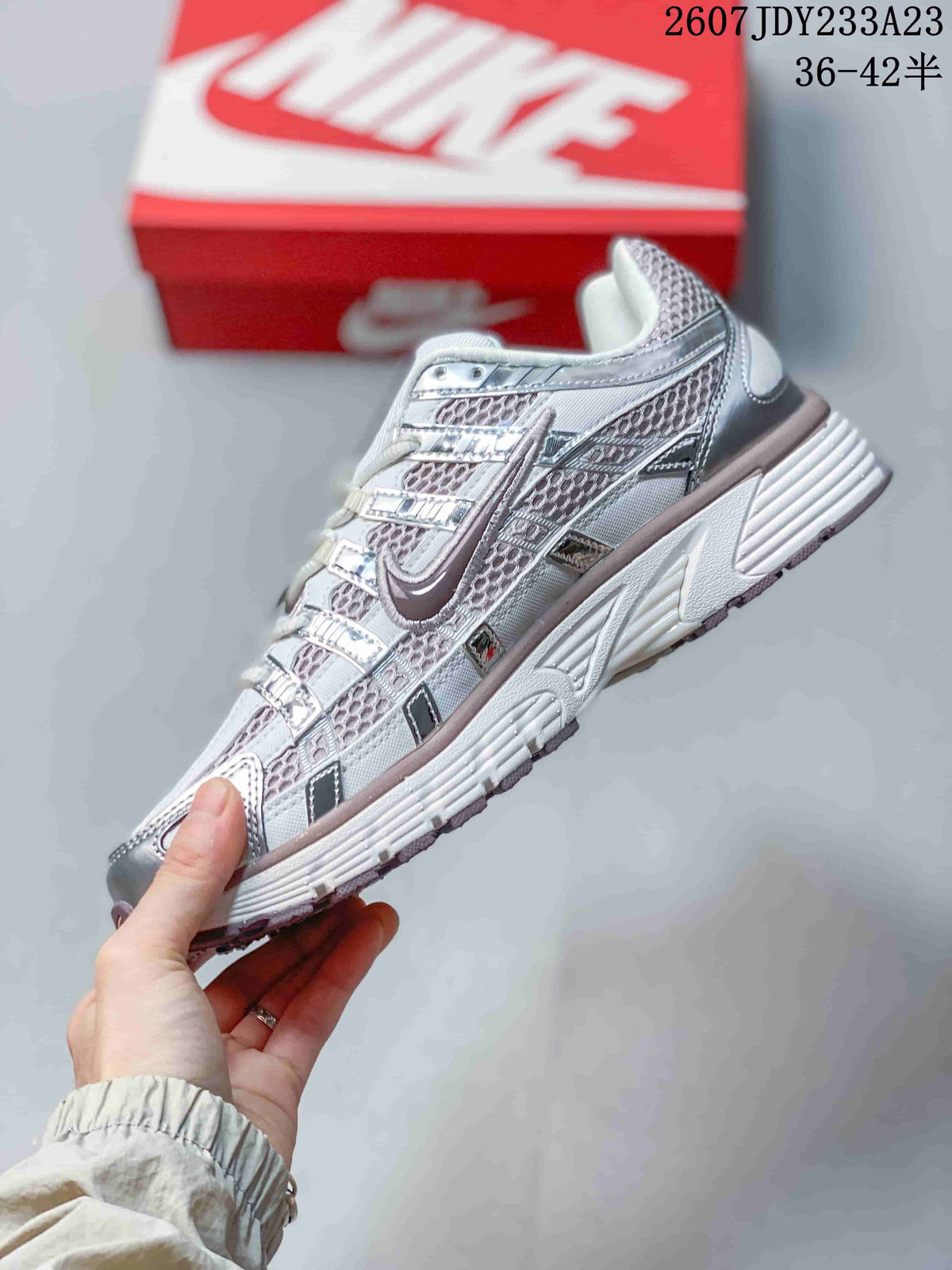 Nike P-6000 Premium Silver White Sneakers