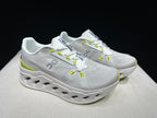 On Cloudeclipse White Green Running Sneakers