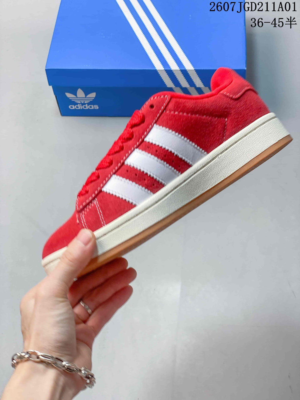 Adidas Campus 00s Red Suede Low-Top Sneakers