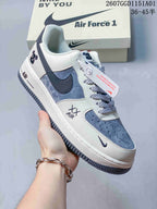 Nike Air Force 1 Low White and Blue Sneakers