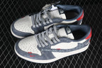 Jordan 1 Low OG SP Low-Top Sneakers in Grey, White and Red