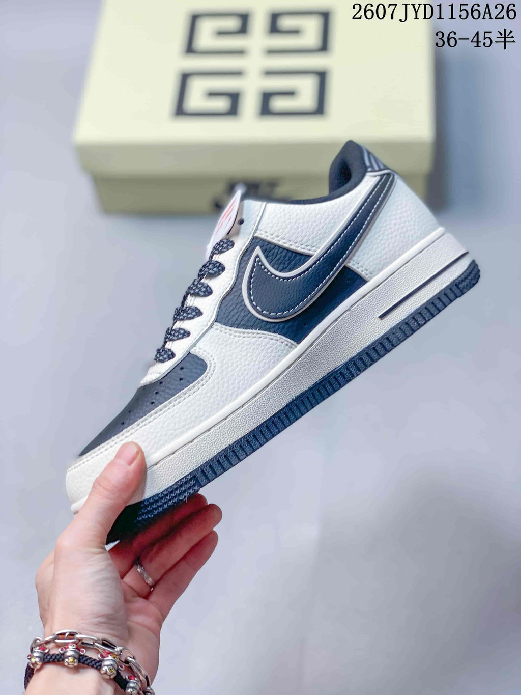 Nike Air Force 1 Low White and Navy Sneakers